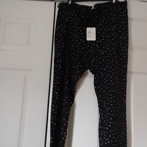 NEW Black pants with polka dots
